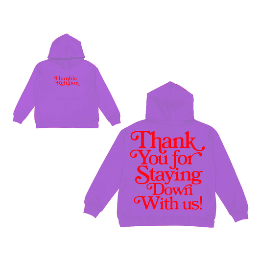 Purple/Red Thank You Hoodie
