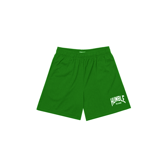 Green Basic PE Mesh Shorts