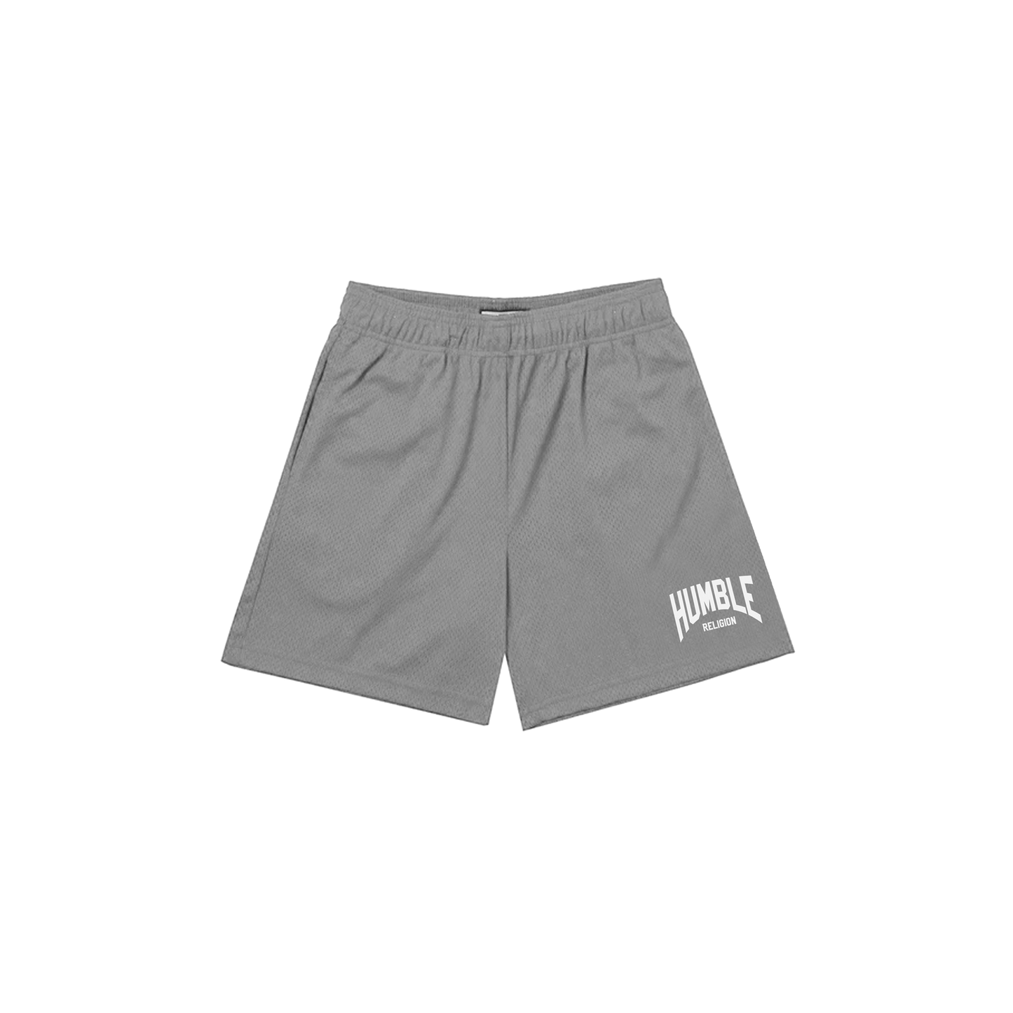 Grey Basic PE Mesh Shorts